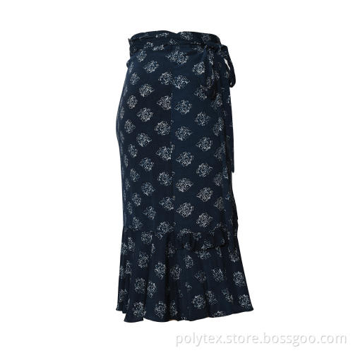 Women's Sexy Floral High Waist Ruffled Skirt